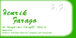 henrik farago business card